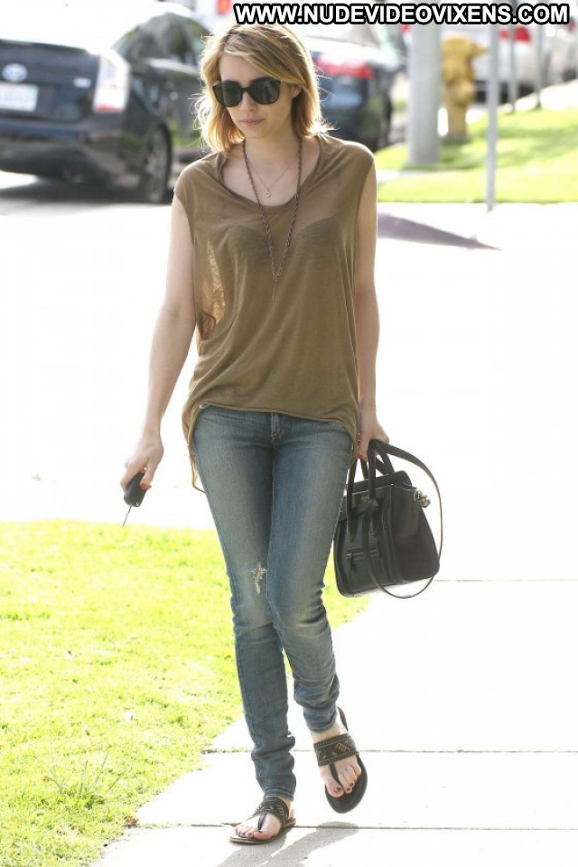 Emma Roberts Beverly Hills Posing Hot Candids Beautiful Celebrity