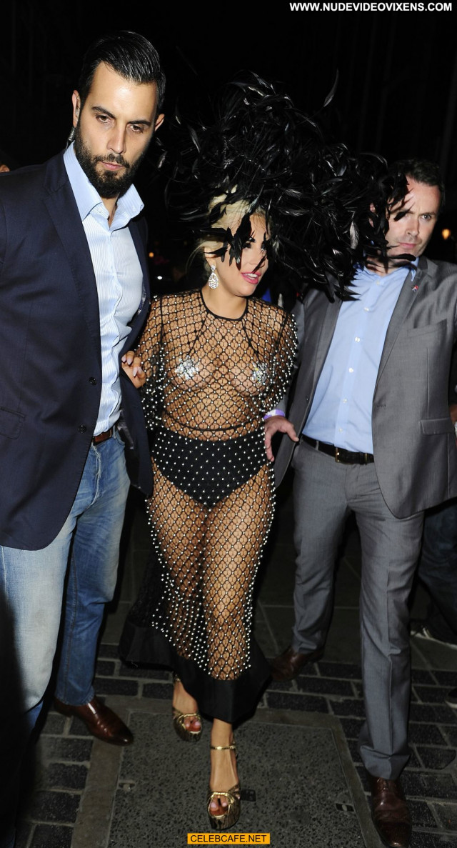 Lady Gaga No Source  Posing Hot Gag Pasties Beautiful Babe Fishnet